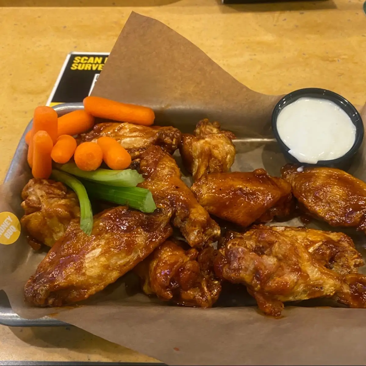 Crispy Honey BBQ Wings