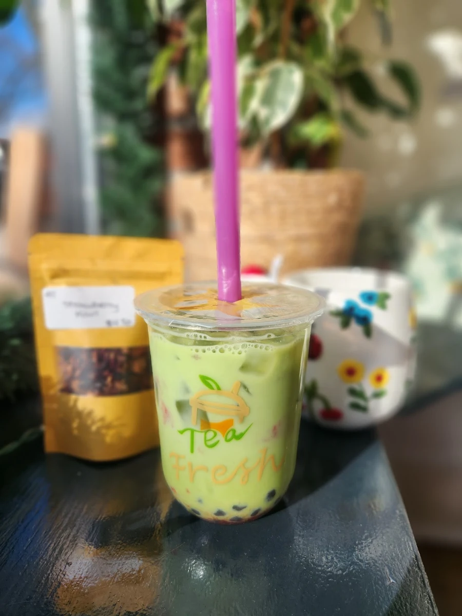 Strawberry Matcha Boba
