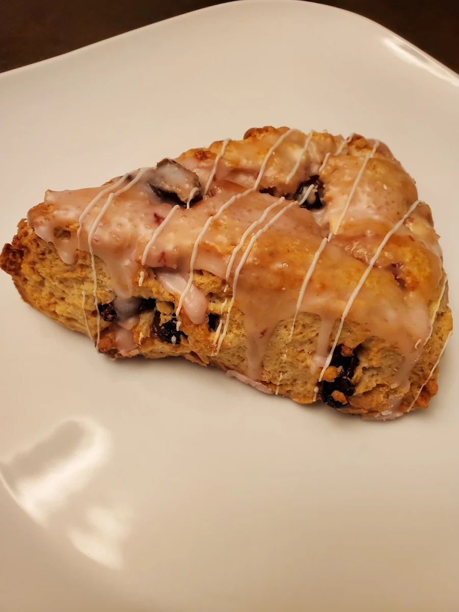 White Chocolate Cherry Scone