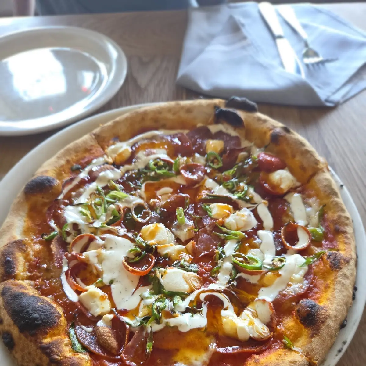 Pepperoni Pizza with Green Chilies