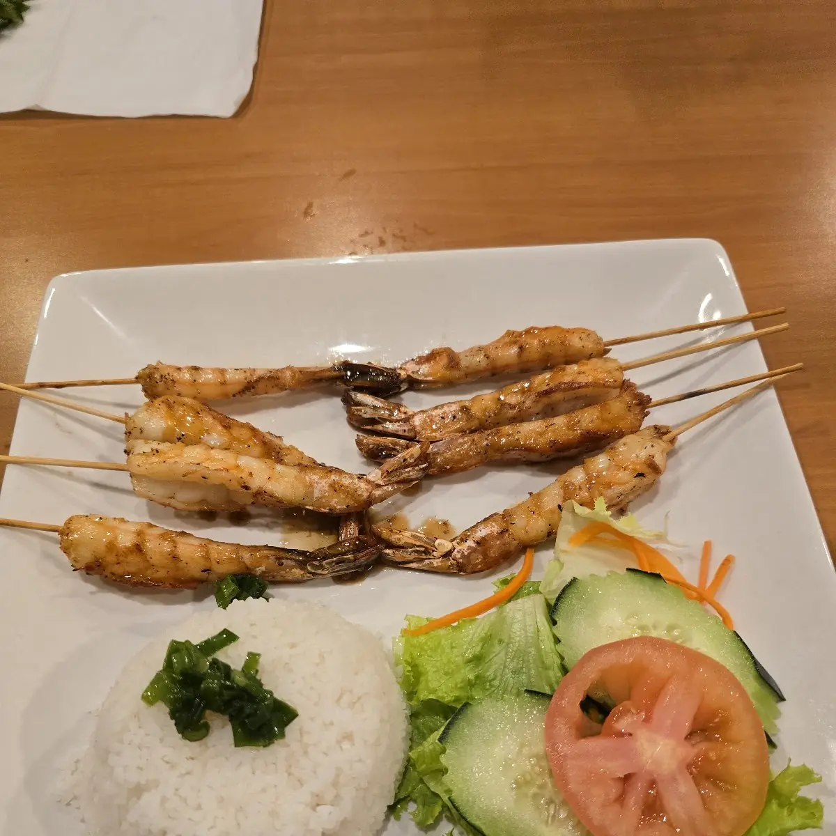 Grilled Shrimp Rice Platter