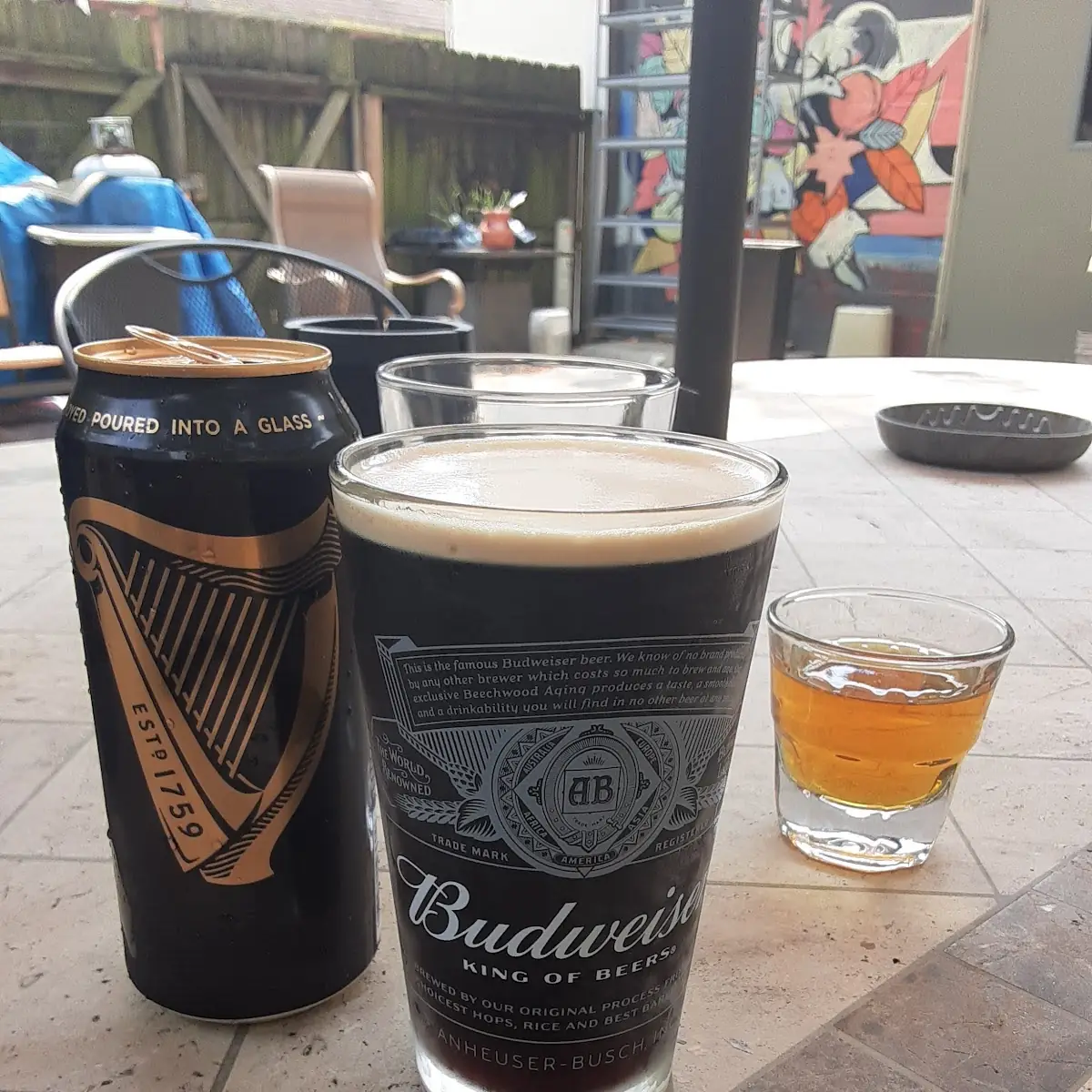 Guinness Draught and Jameson Irish Whiskey