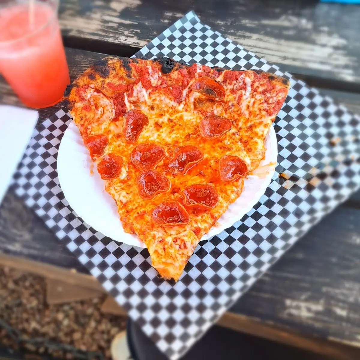 Pepperoni Pizza Slice on Paper Plate