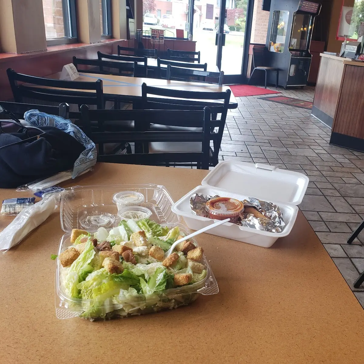Ceaser Salad & Mozzarella Sticks