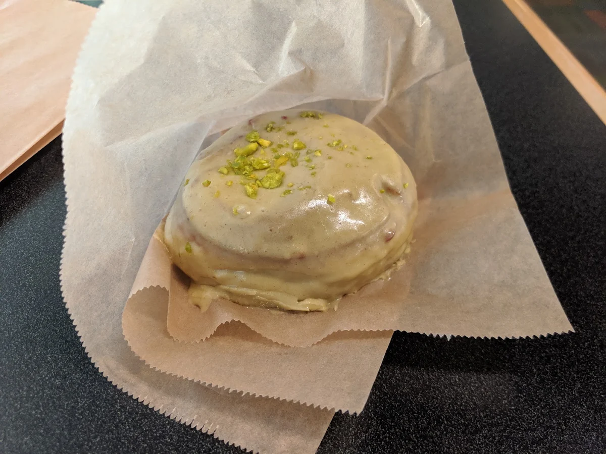 Raspberry Rose Pistachio Donut