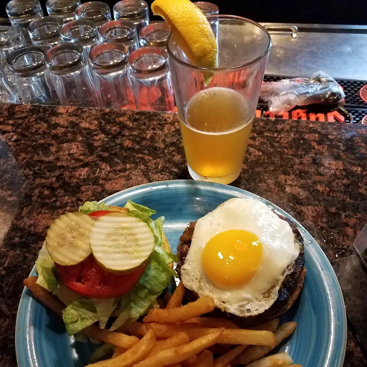 Sunrise Pork Belly Cheddar Burger
