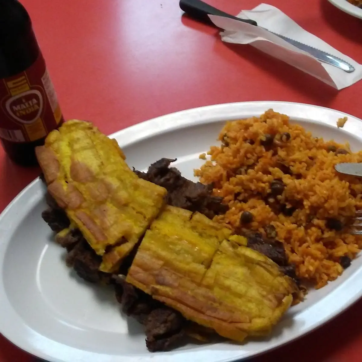 Steak Jibarito with Yellow Rice