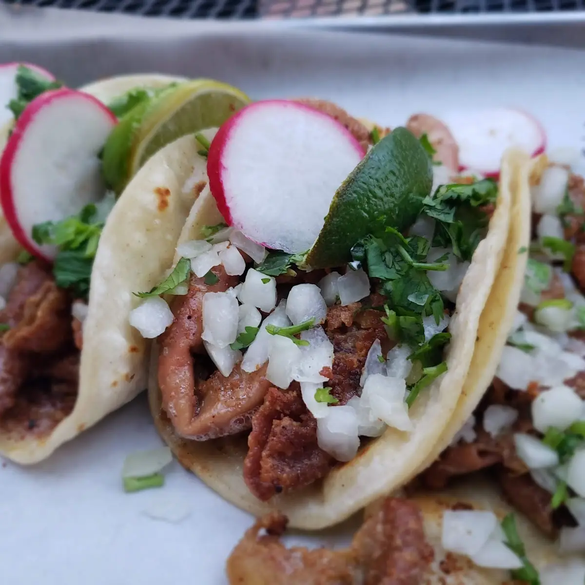 Asada Taco and Barbacoa Taco