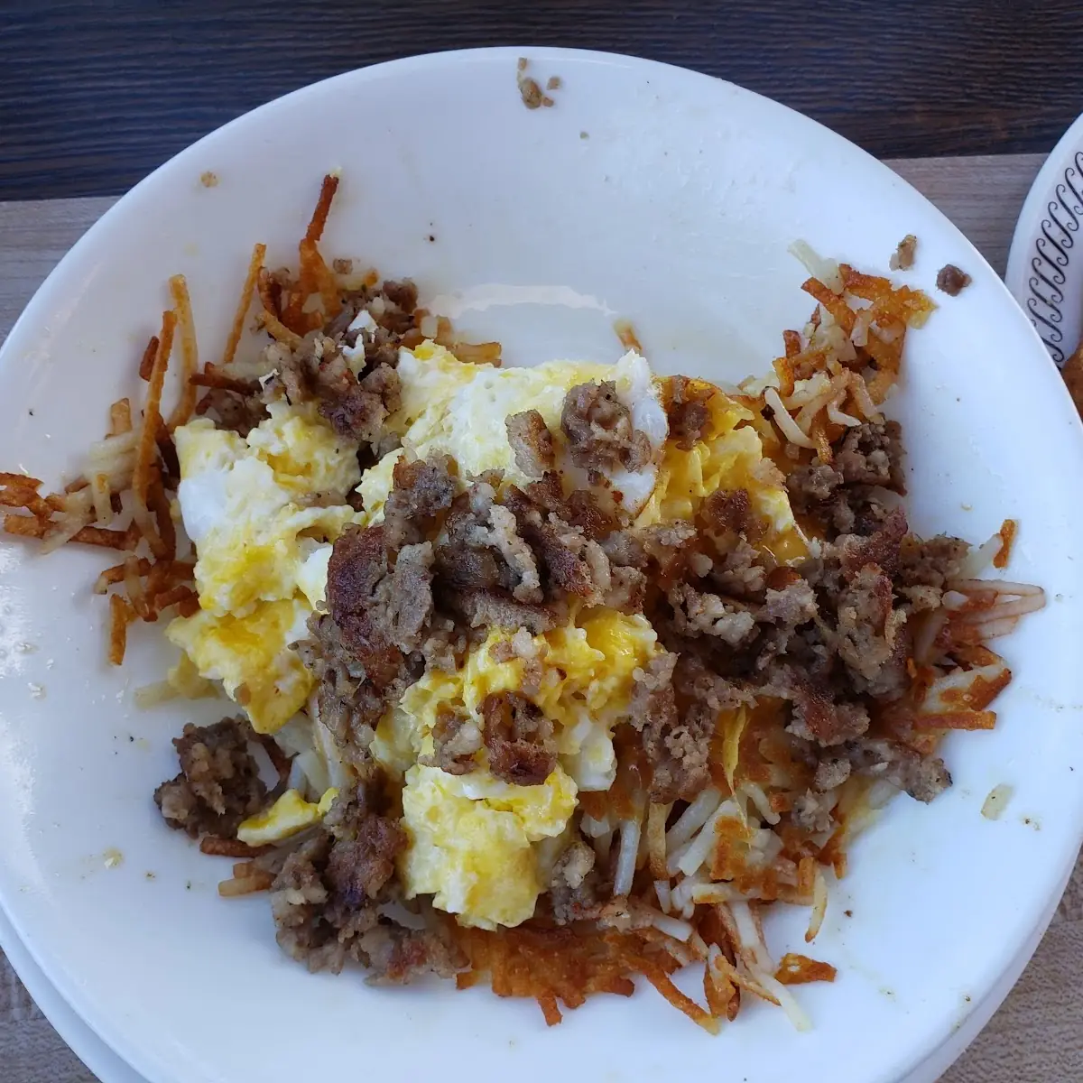 Sausage Egg & Cheese Hashbrown Bowl