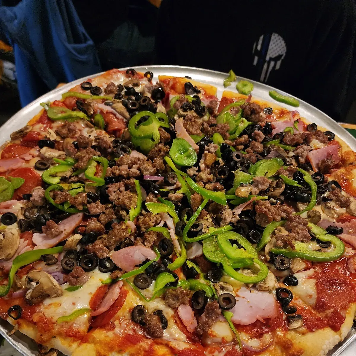 Meat Lovers Pizza and House Salad