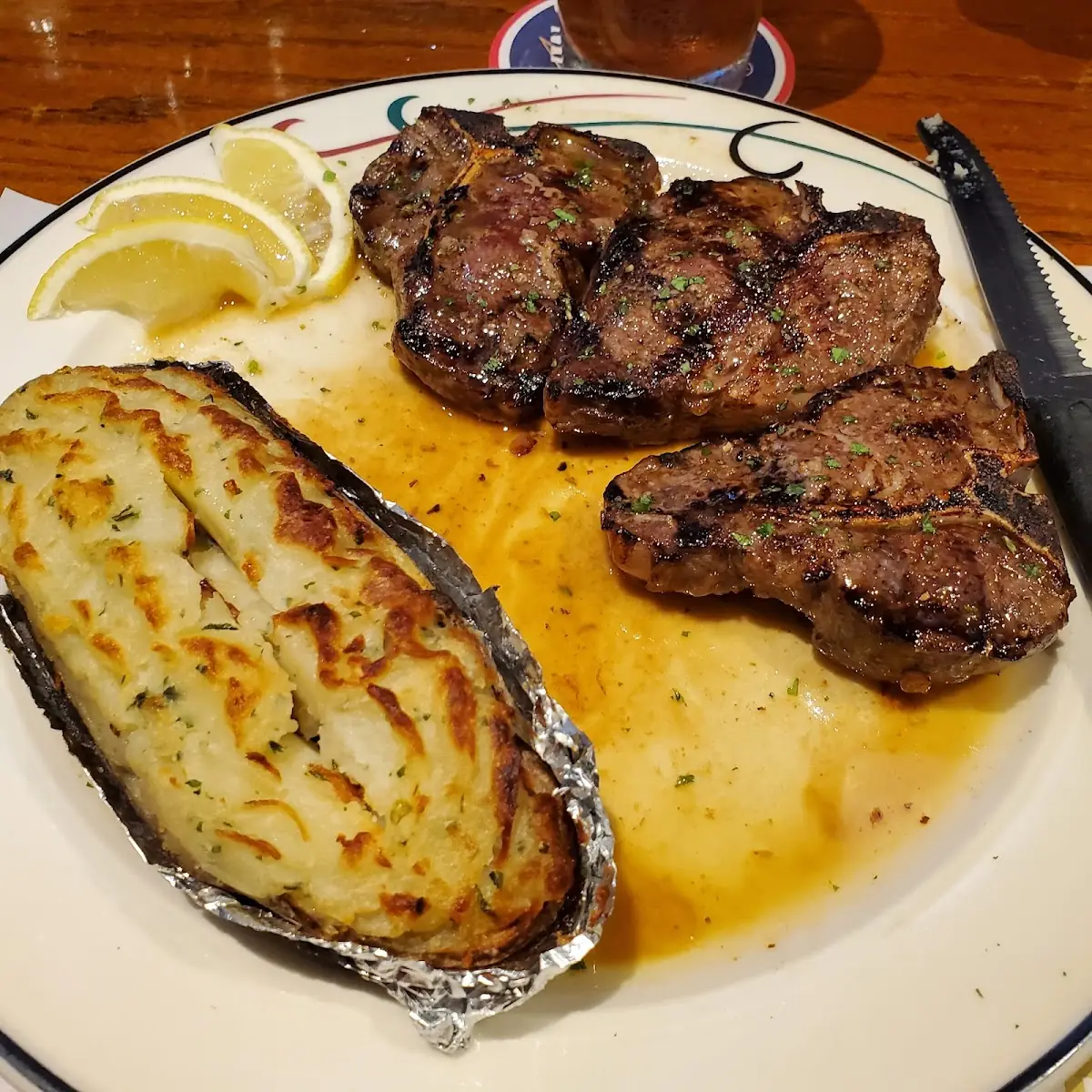 Lamb Chops and a Twice Baked Potato