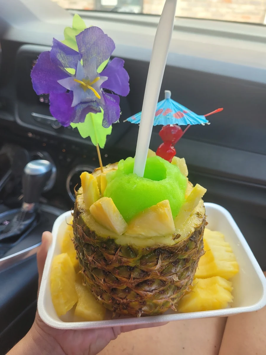 Pina Colada Snow Daddy in a Pineapple