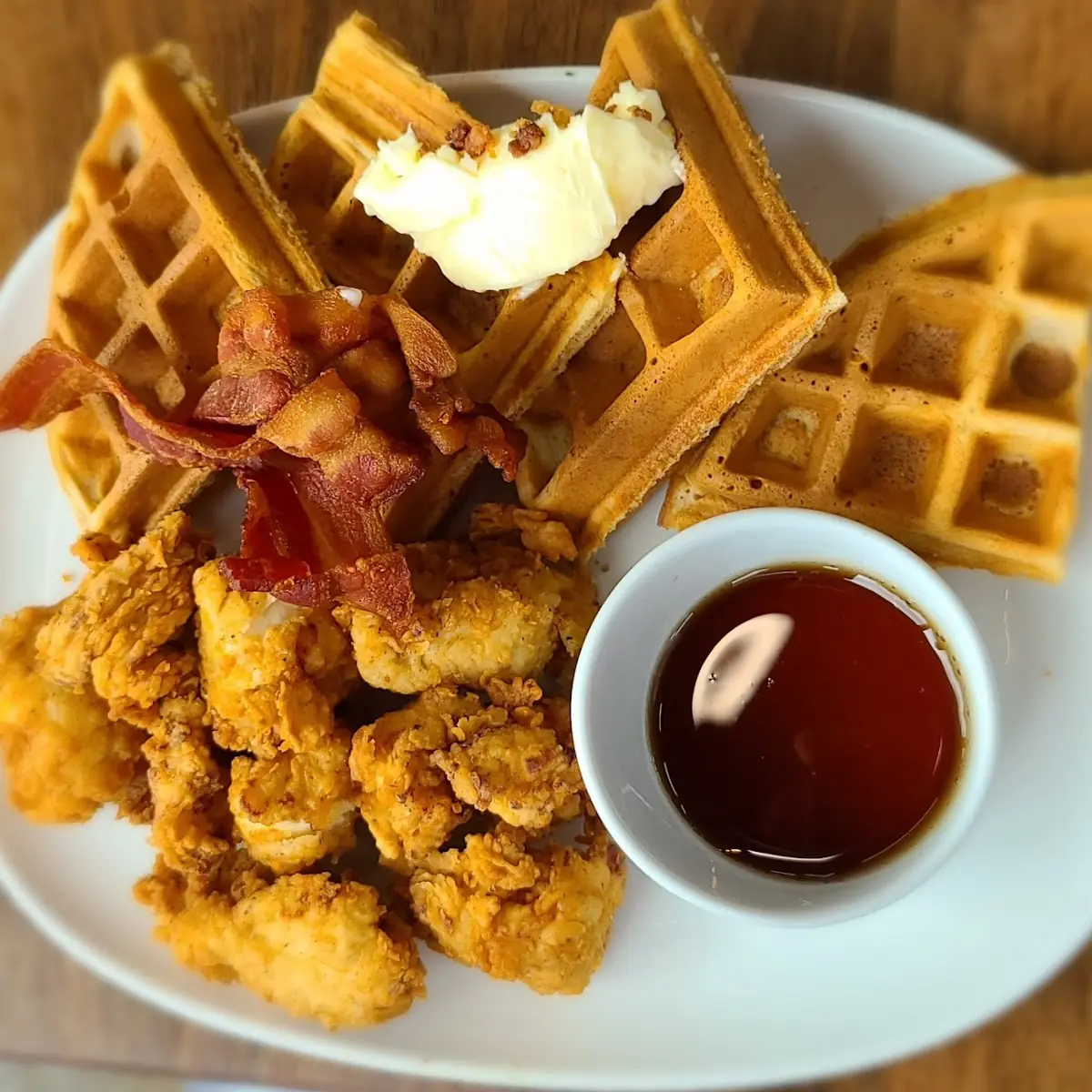 Popcorn Chicken & Waffles