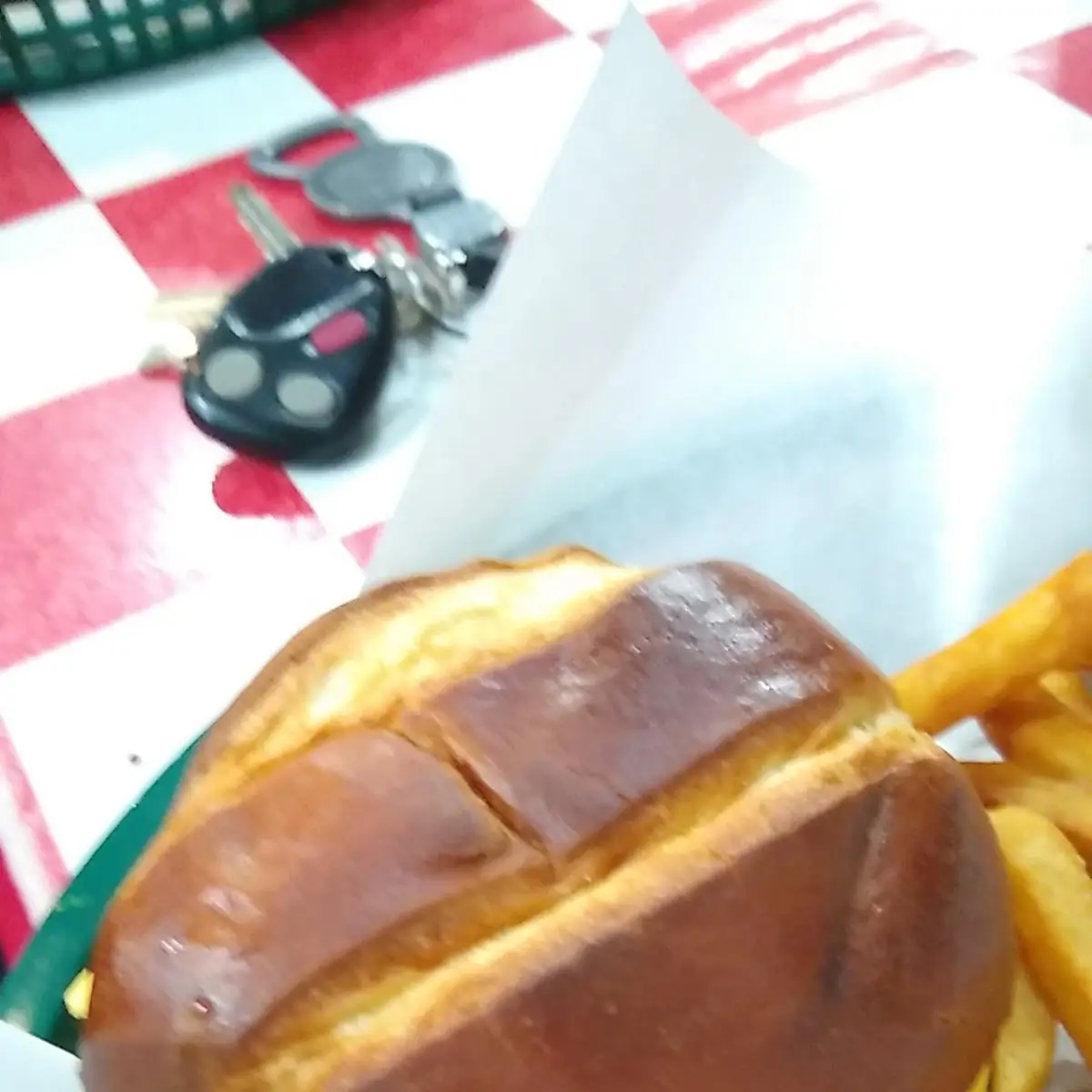 Mushroom Swiss Burger (1/3 lb) with fries