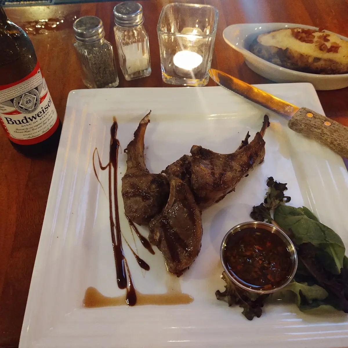 Lamb Chops with Loaded Mashed Potatoes