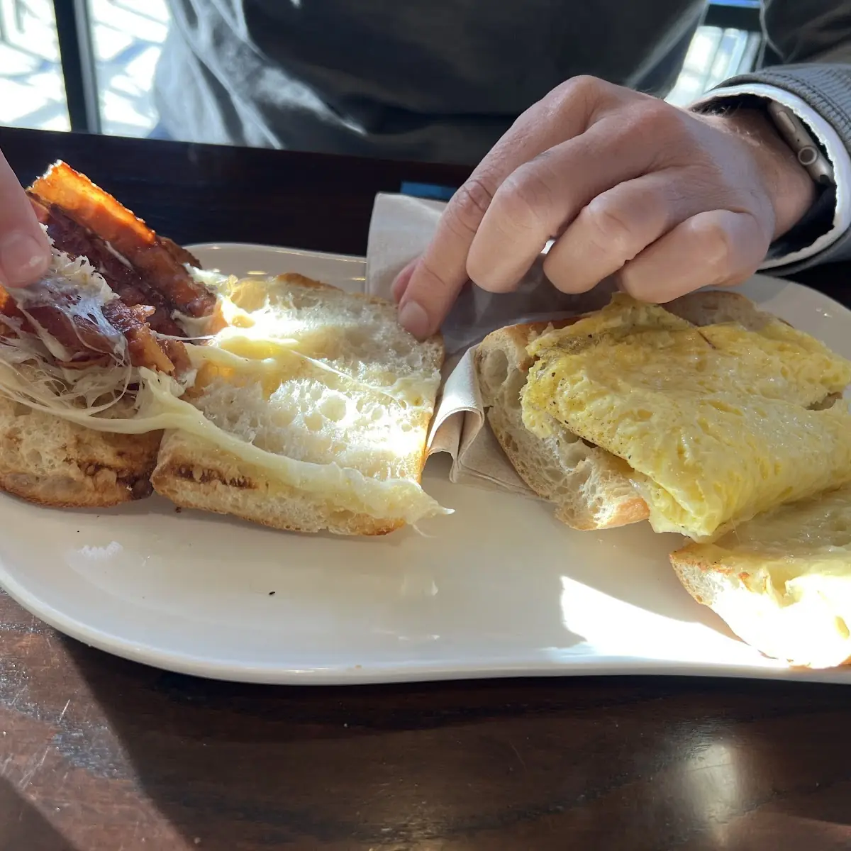 Bacon Egg and Cheese on Ciabatta