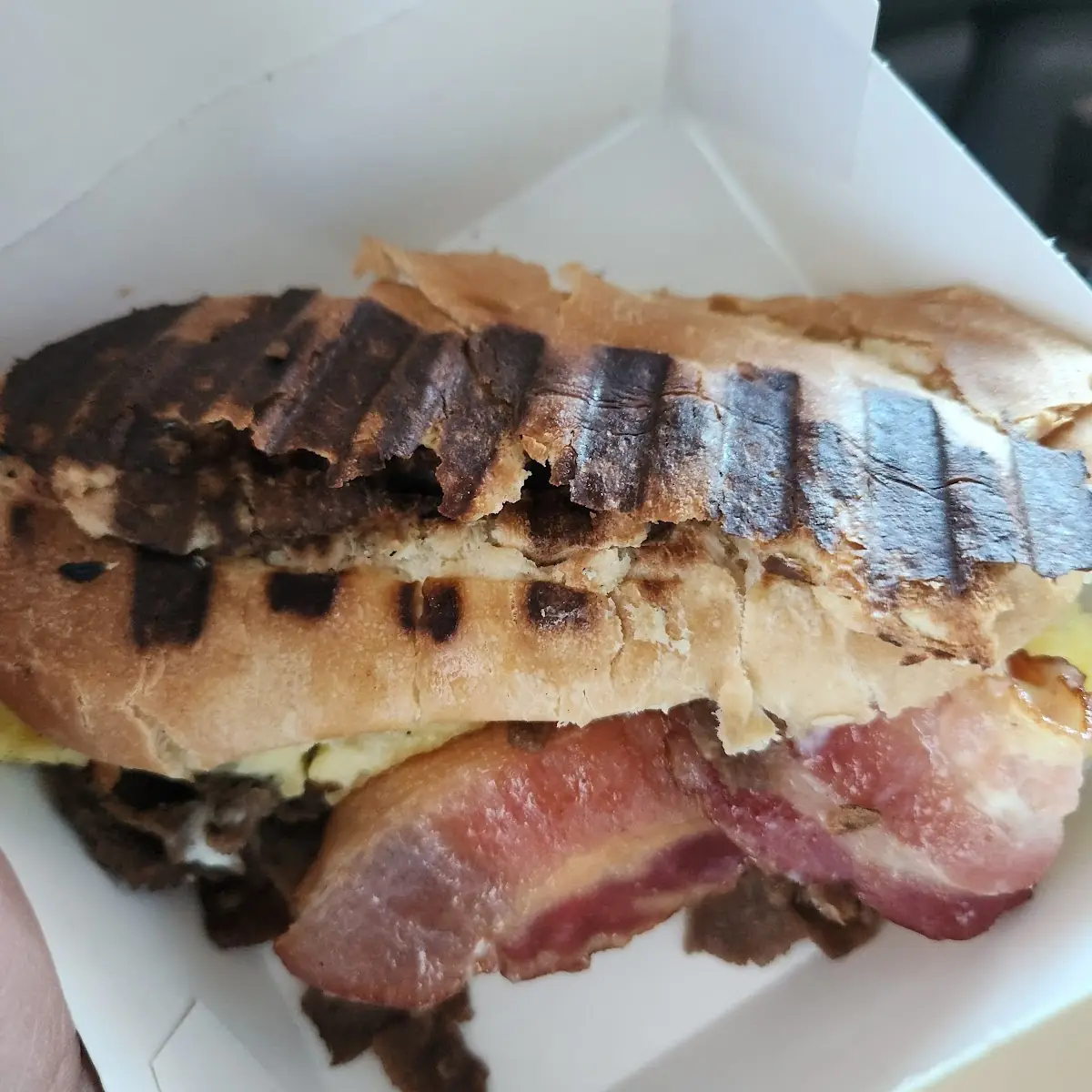 Steak Egg and Cheese Panini