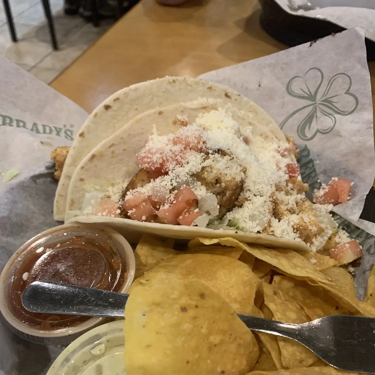Chicken Tacos w Chips and Salsa