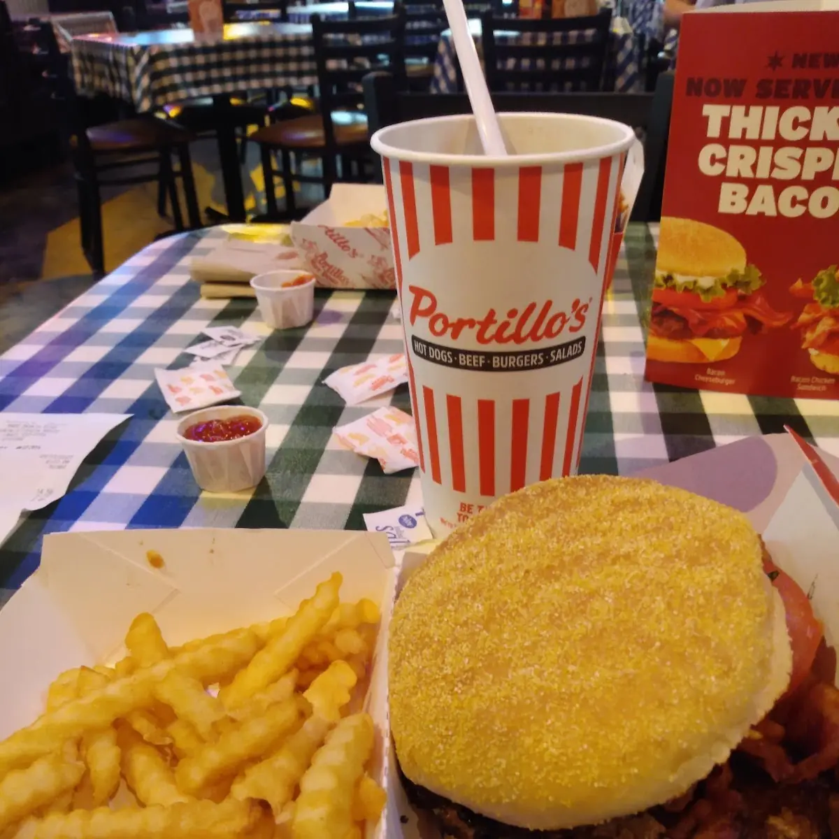 Bacon Burger and Fries