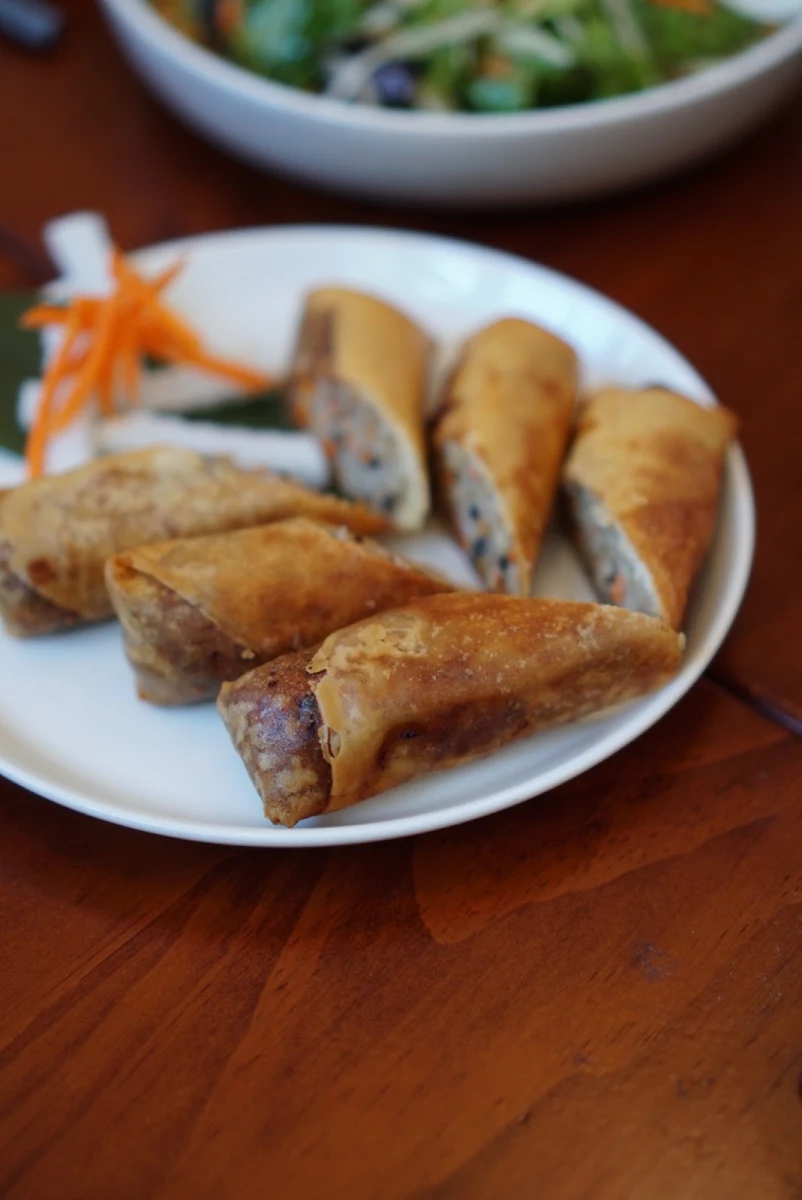 Crunchy Seafood Spring Rolls, Savoury Dining & Bar North Strathfield
