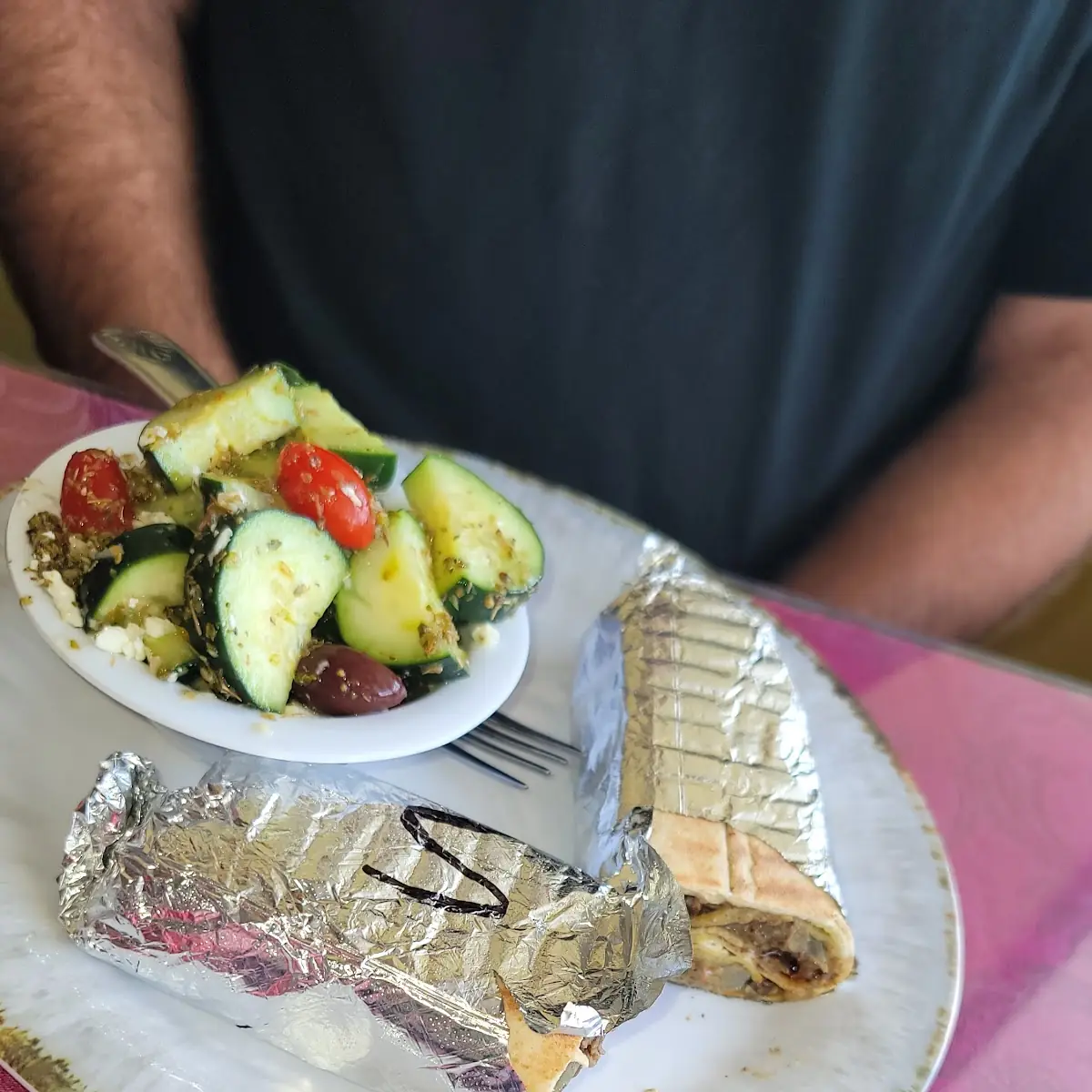 Shawarma Beef with Cucumber Salad