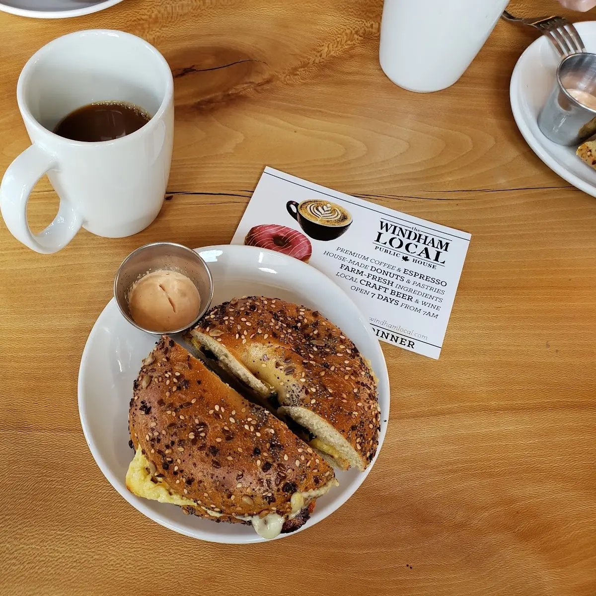 Breakfast Sandwich on Everything Bagel with Bacon