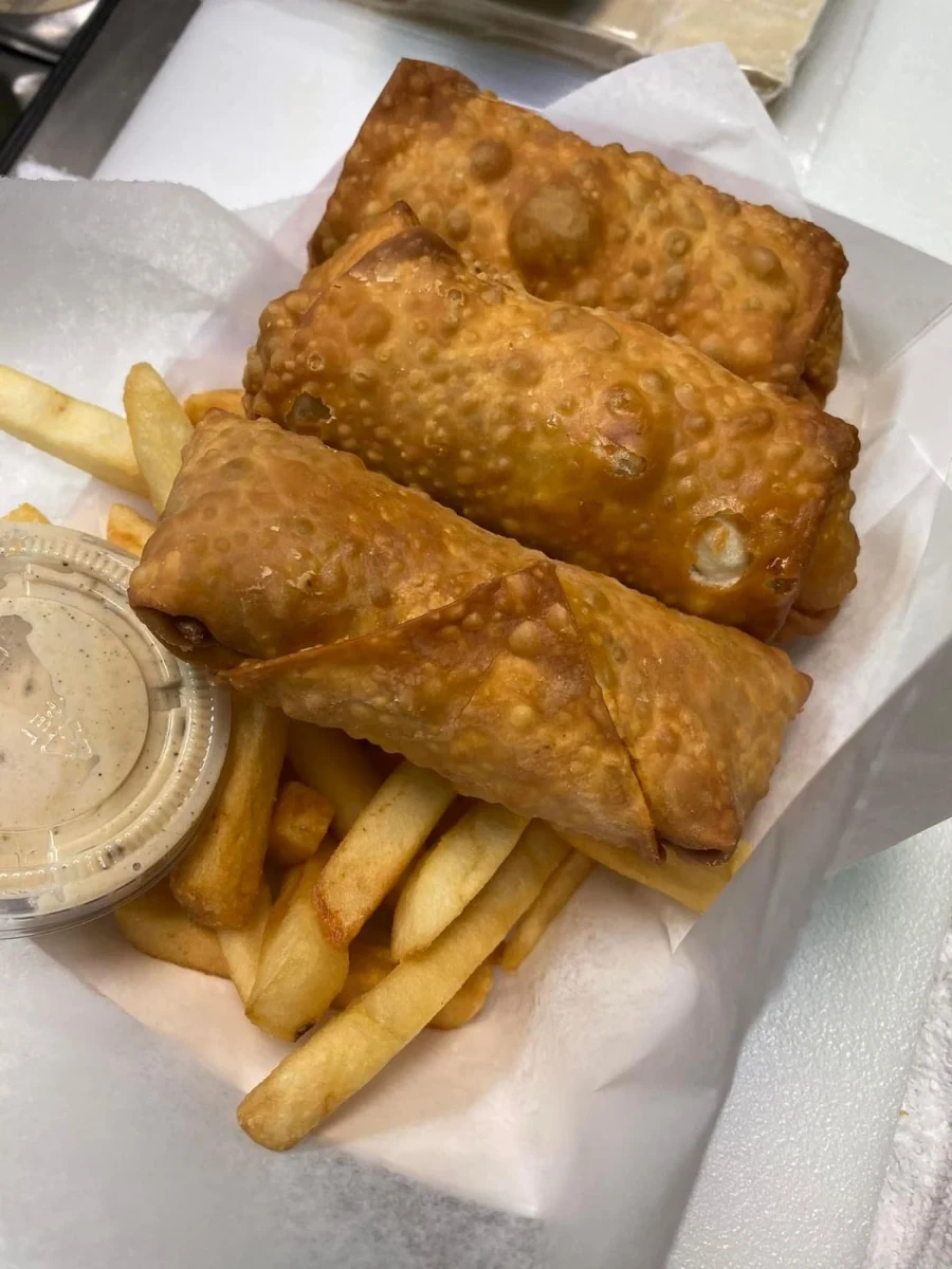 Assorted Egg Rolls w Fries