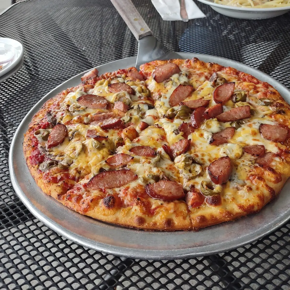 Smoked Gouda and Sausage Pizza