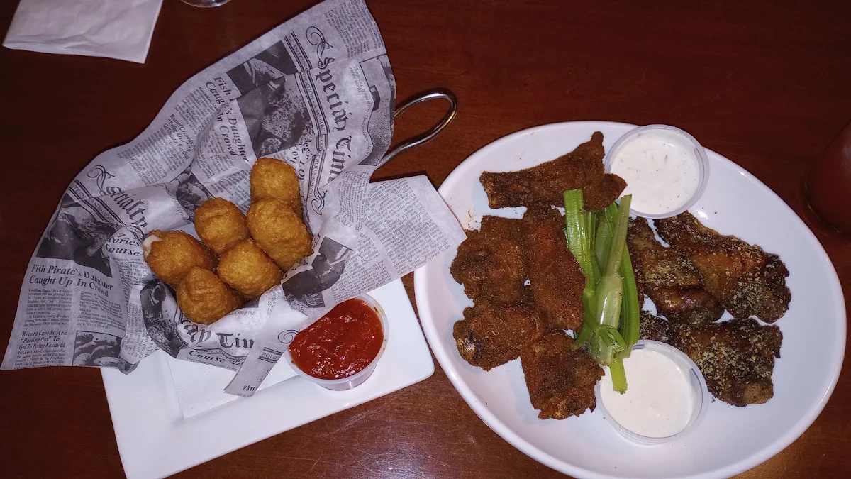Mozzarella Cheese Sticks Lemon Pepper Wings and Old Bay Wings