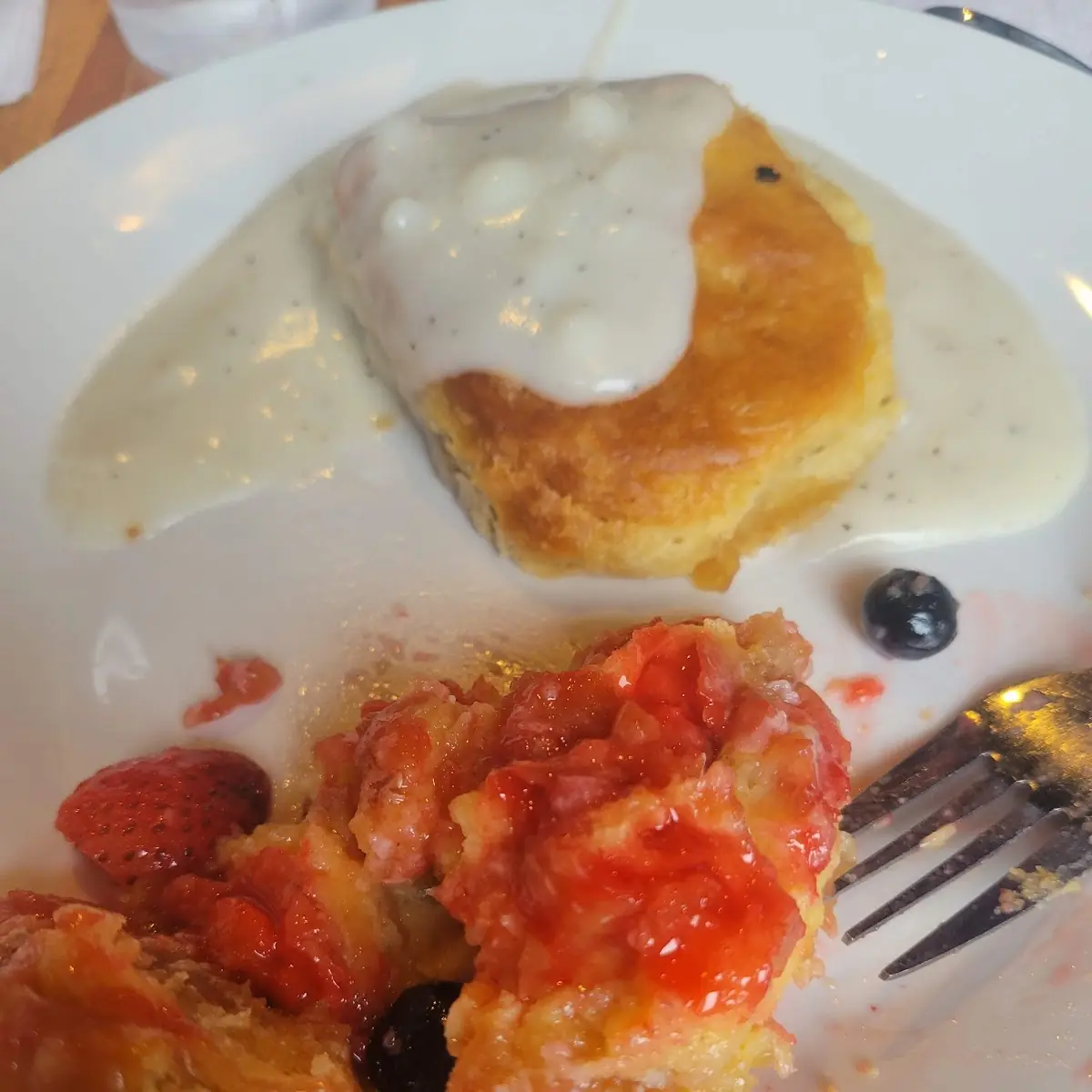 Biscuits and Gravy & Donut Casserole