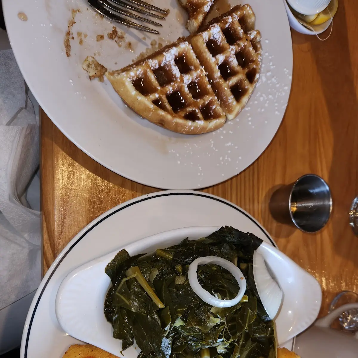 Fried Fish and Greens
