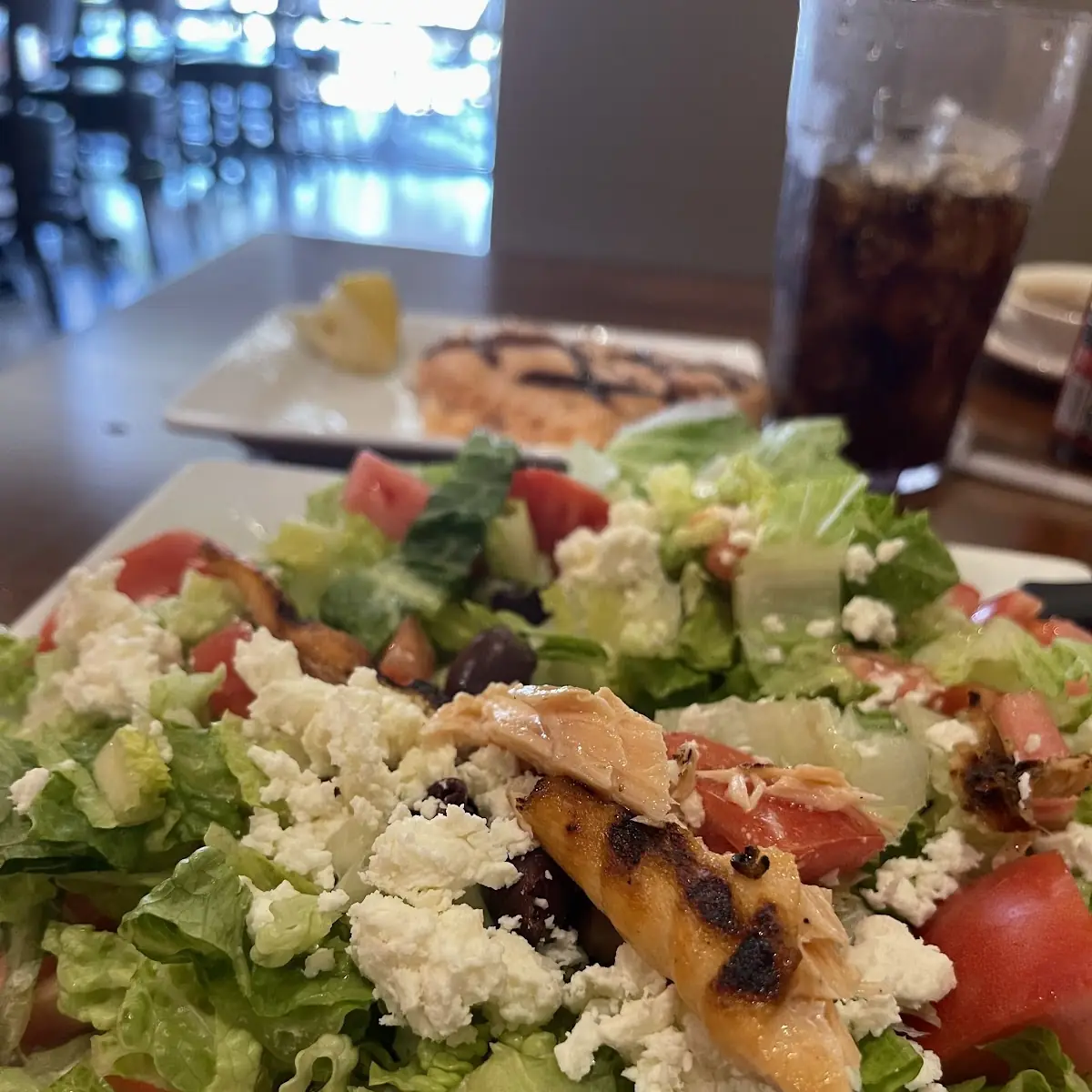 Greek Salad with Salmon