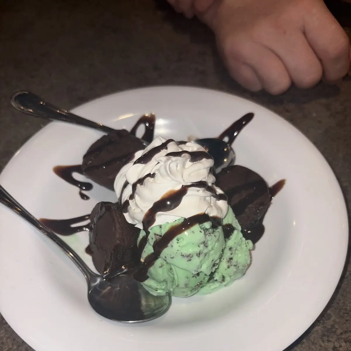 Mint Chocolate Brownie Bite Sundae