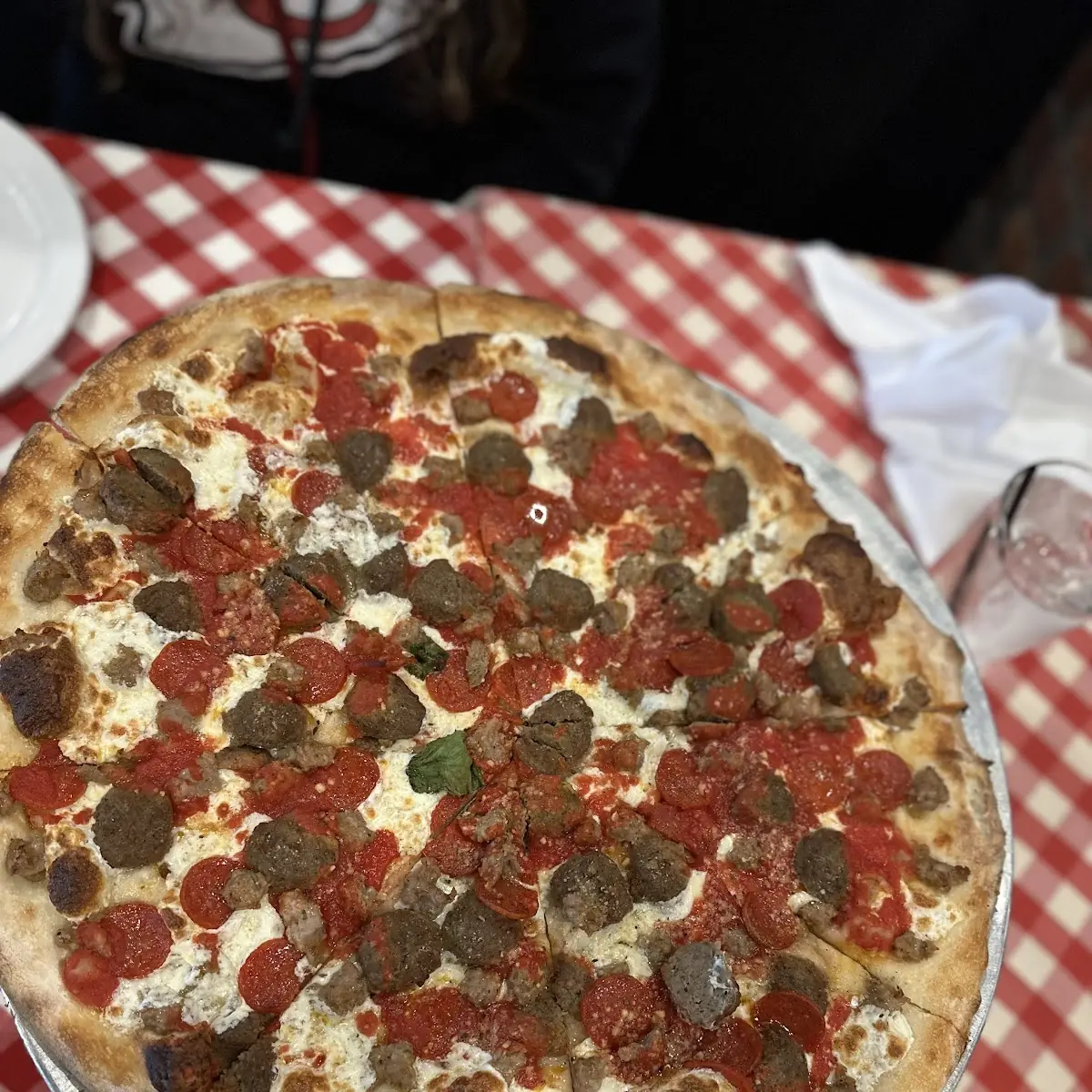 Brooklyn Bridge Pizza on the Bottom Custom Pizza on Top