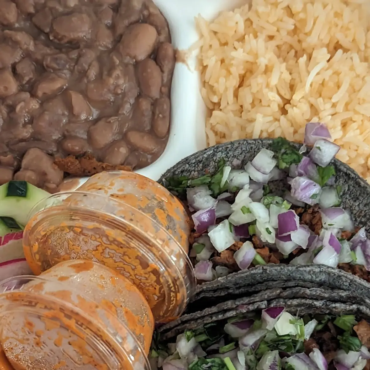 Vegan Birria Taco Trio