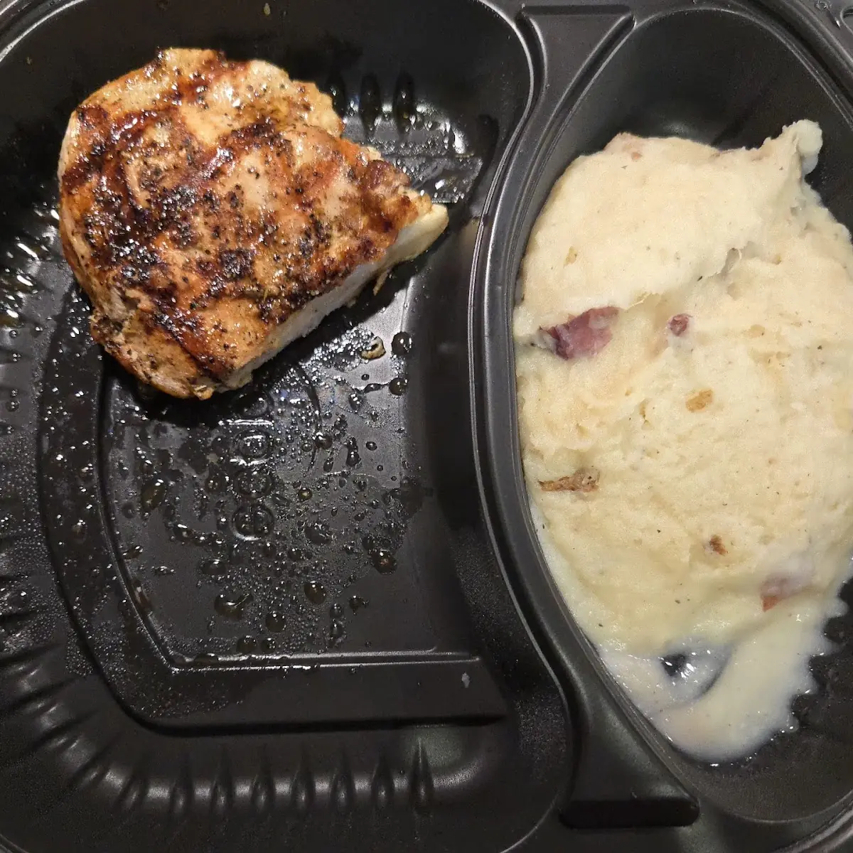 Grilled Pork Chops & Garlic Mashed Potatoes