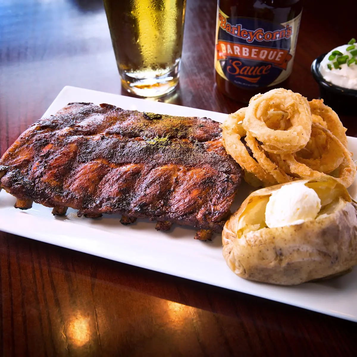 Sticky BBQ Rib Basket
