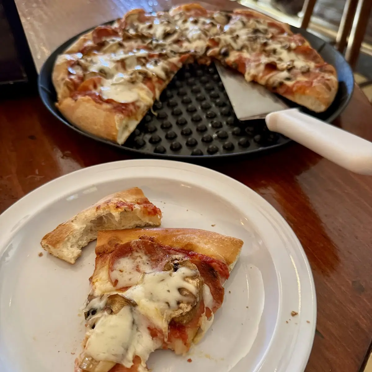 Pepperoni and Mushroom Pizza