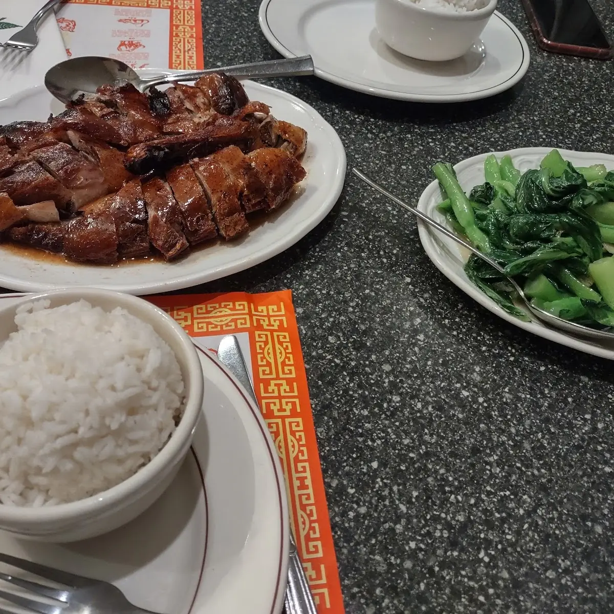 BBQ Duck and Chinese Broccoli