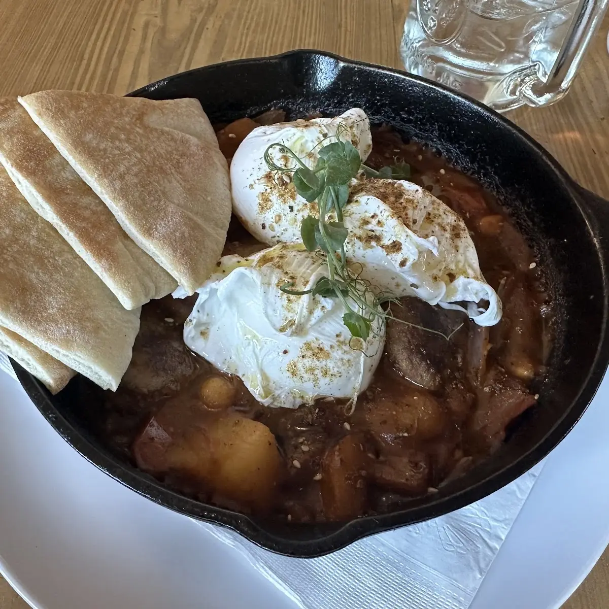 Three Poached Eggs Benedict