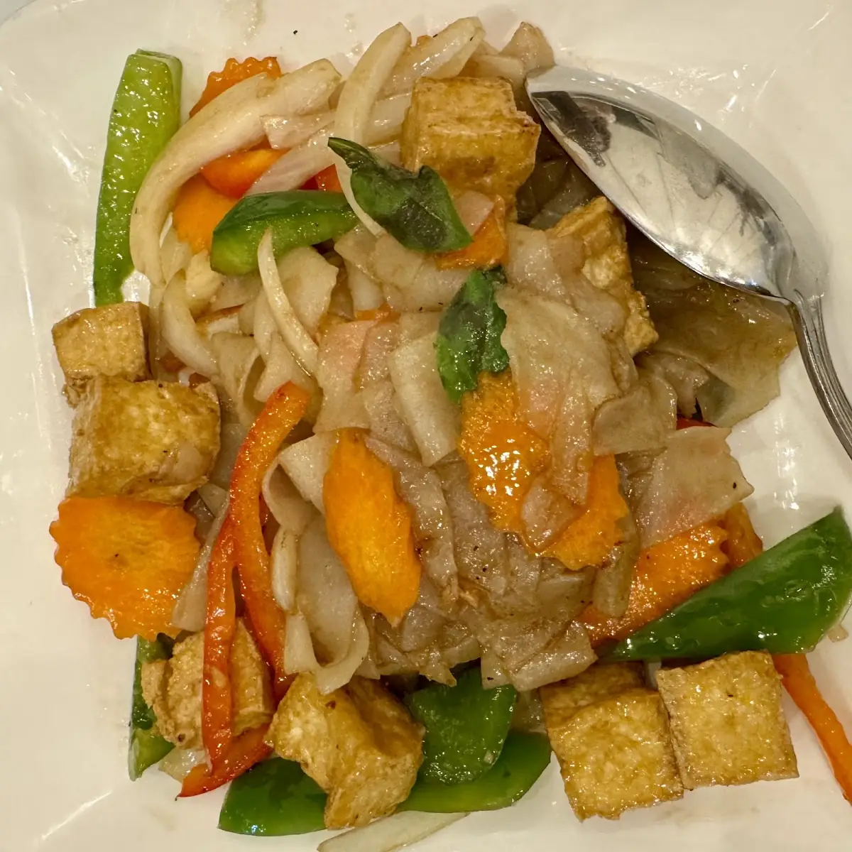 Drunken Noodles with Fried Tofu