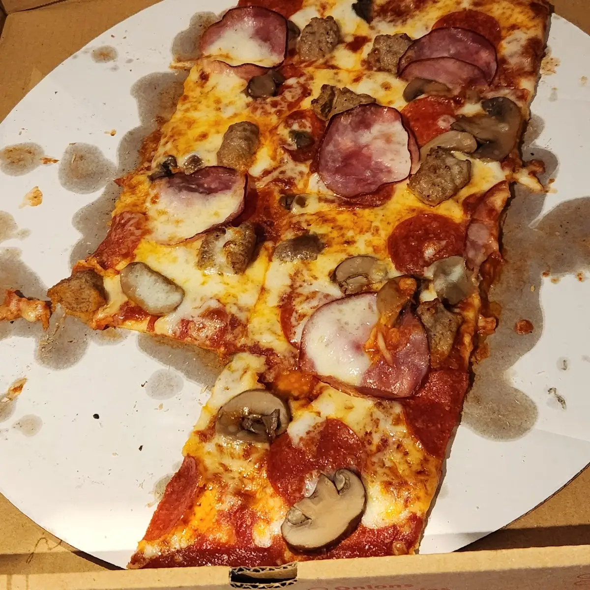 Meat Lovers Pizza with Mushrooms