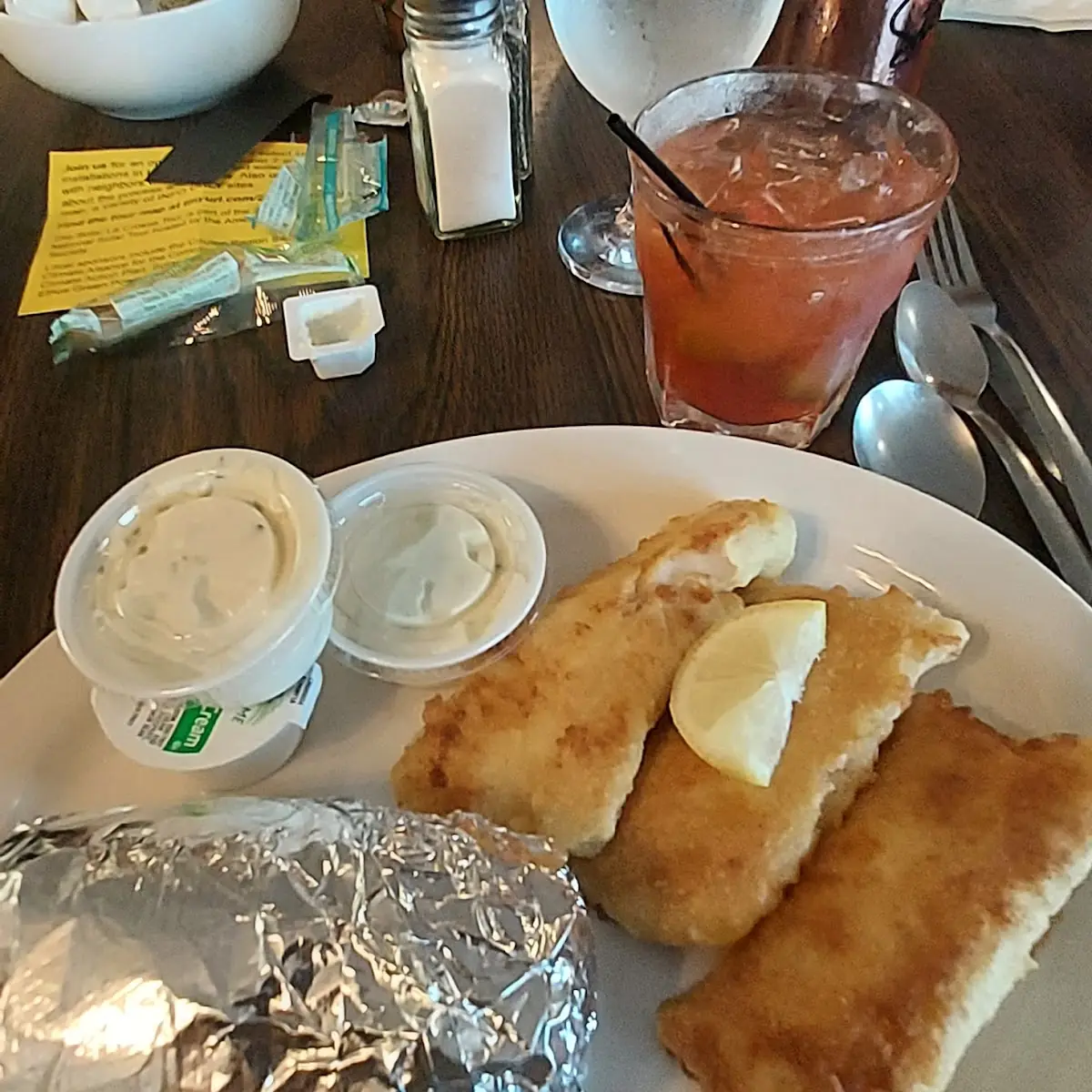 Pan Fried Fish and Baked Potato