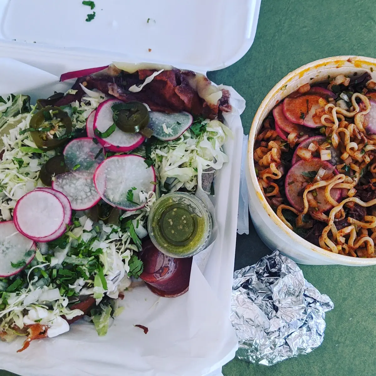 Birria Super Burrito and Birria Ramen