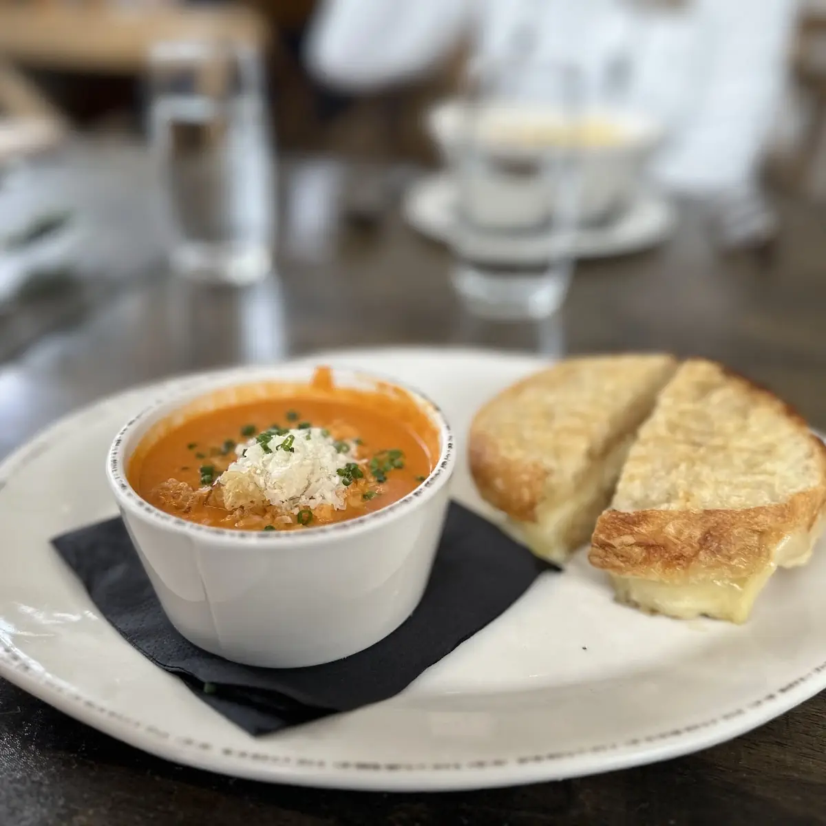 Tomato Soup with Grilled Cheese