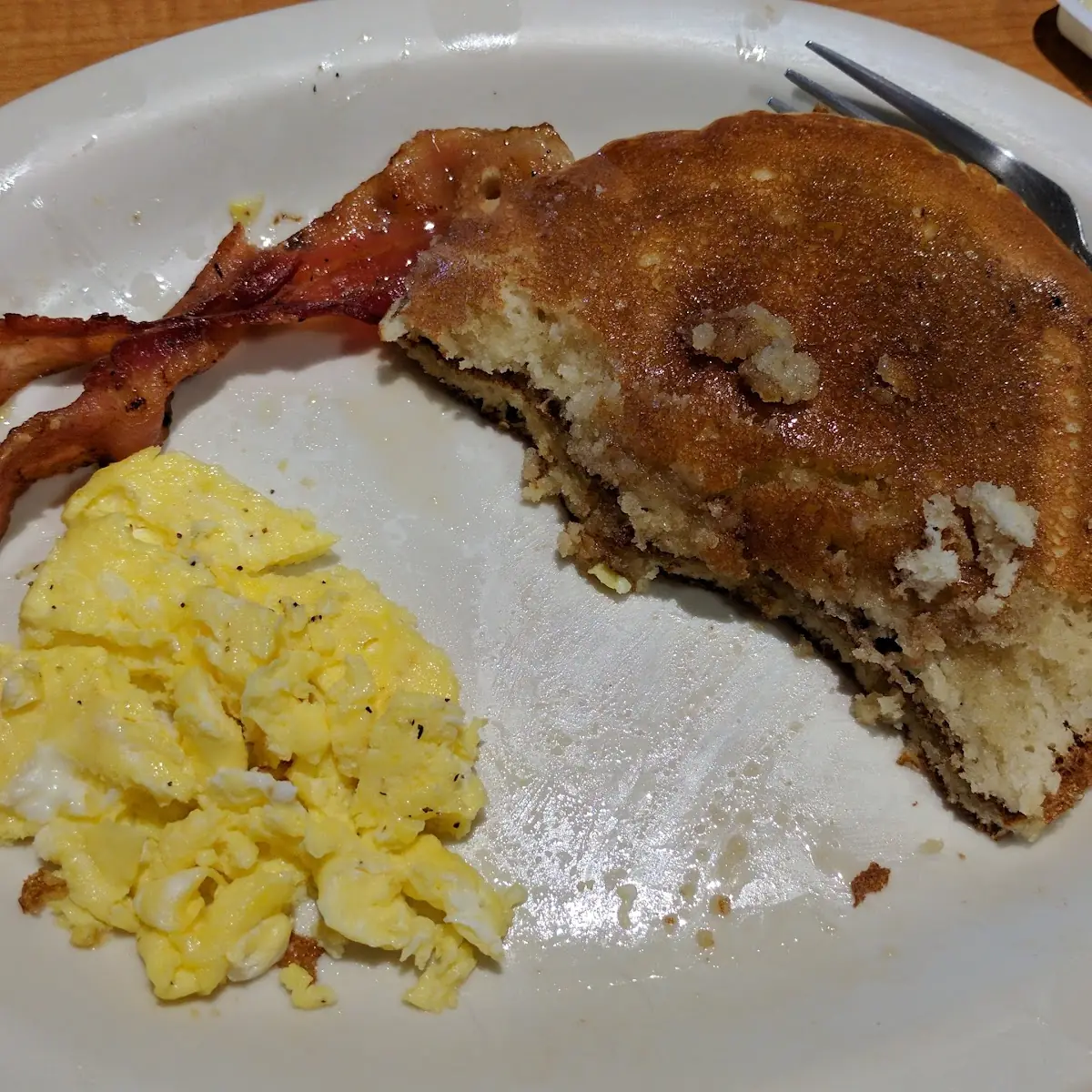 2 Eggs Pancakes and Bacon