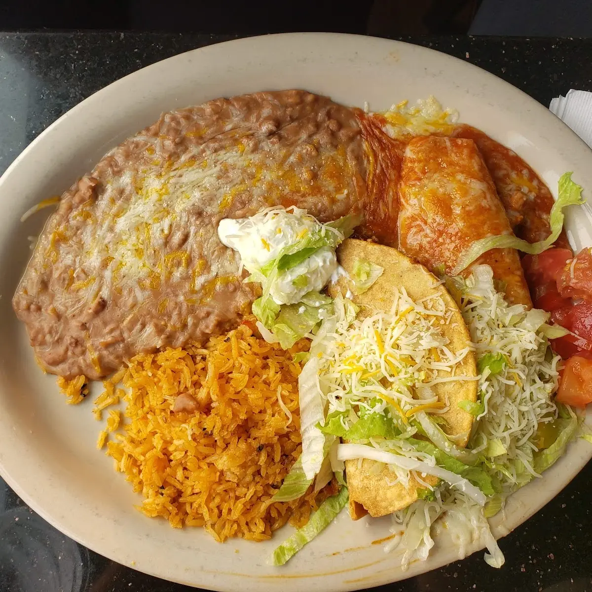 Enchilada Chile Relleno & Taco