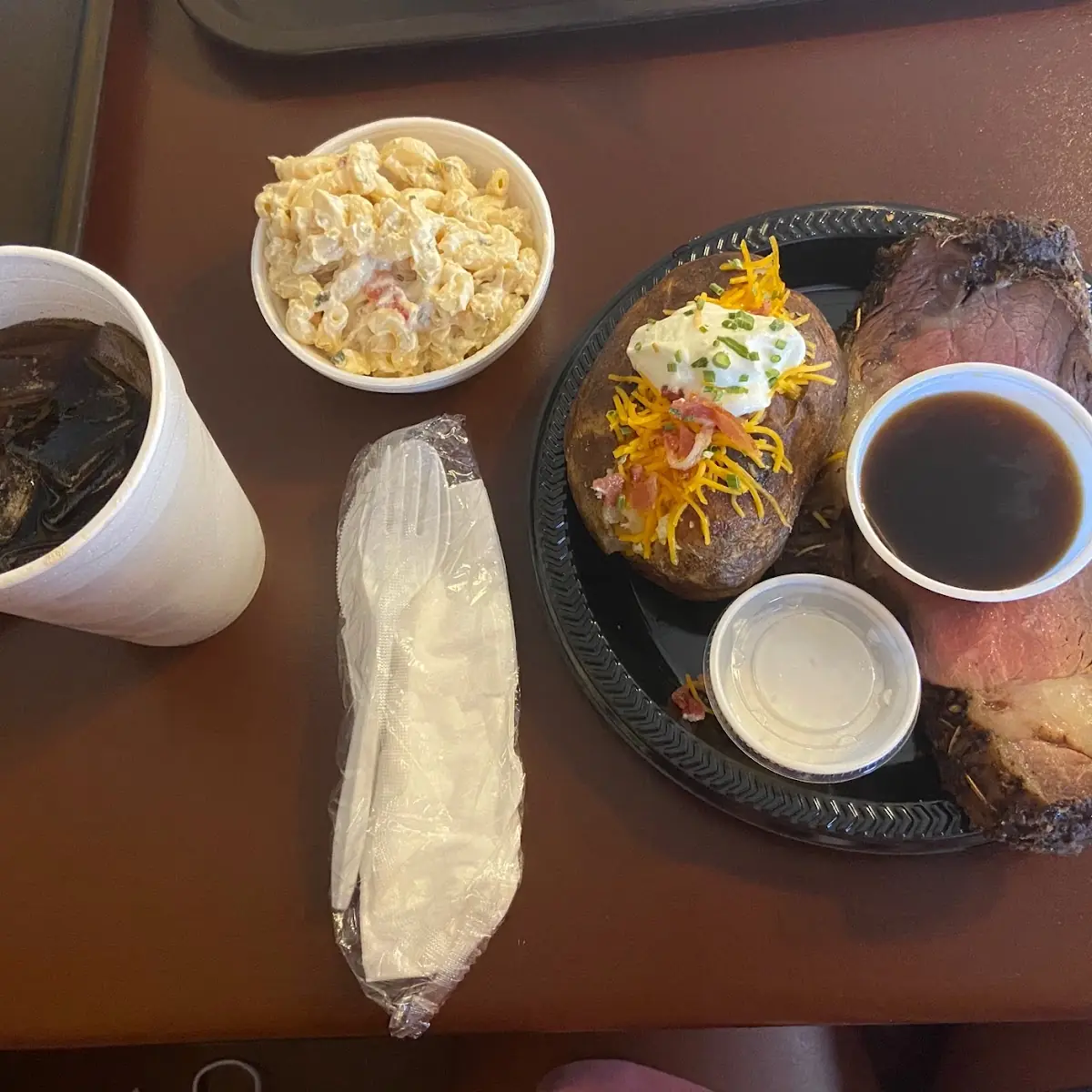 Rib Plate with Baked Potato