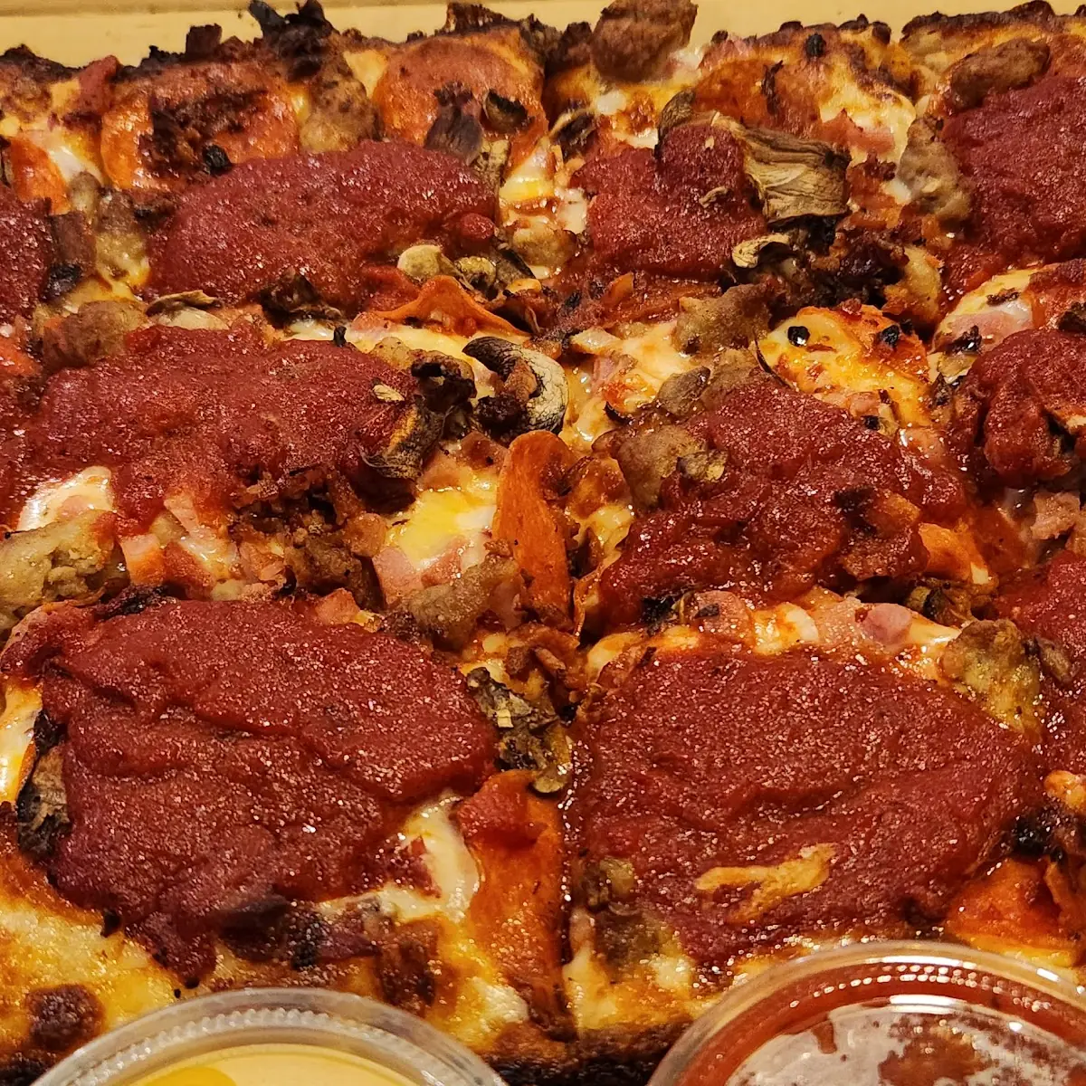 Deep Dish Sicilian Meat Lovers Pizza
