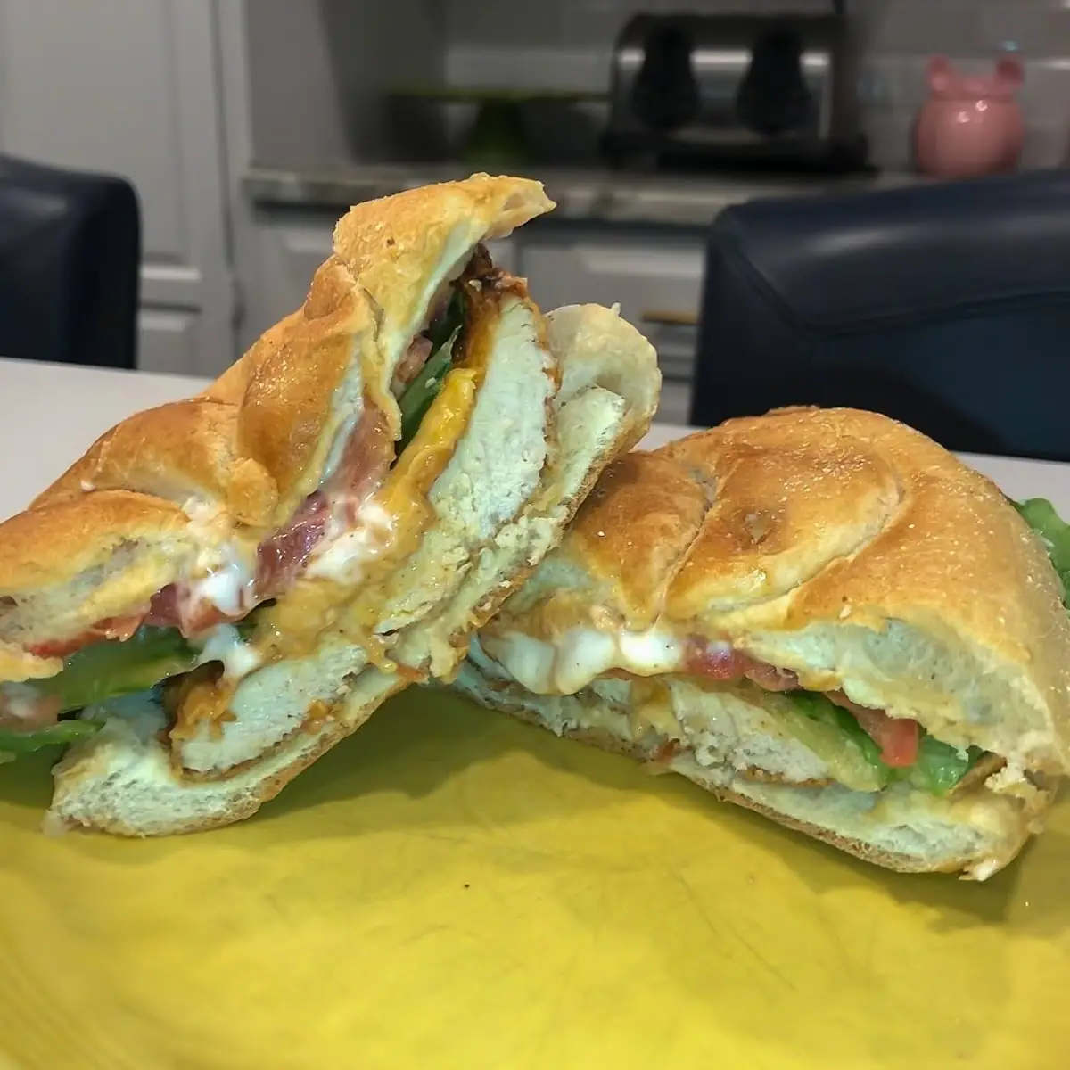 Breaded and Fried Chicken Sandwich